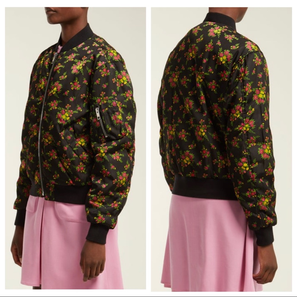 Gucci Floral Bomber Jacket Sz 38 or Small - Picture 15 of 16
